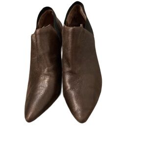 Donald J. Pliner Brown Ankle Boots with Elastic Gore